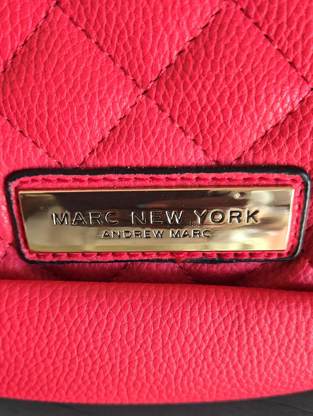 Marc New York Quilted Coral-Red Crossbody Belt Bag